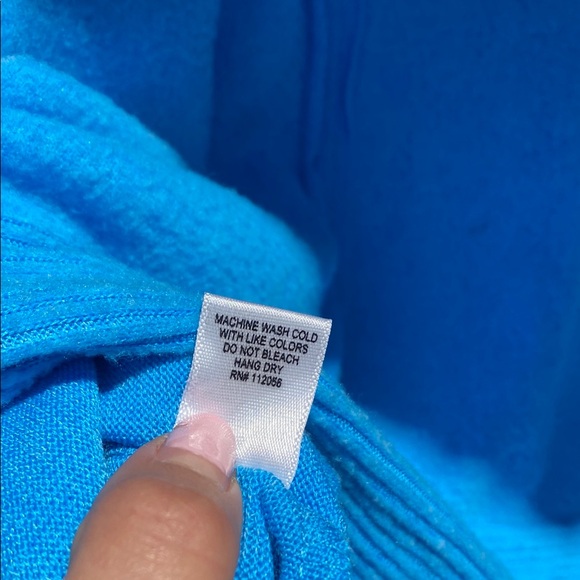 Zenana Ribbed Trim Round Neck Long Sleeve Top XL ocean blue - Picture 13 of 13